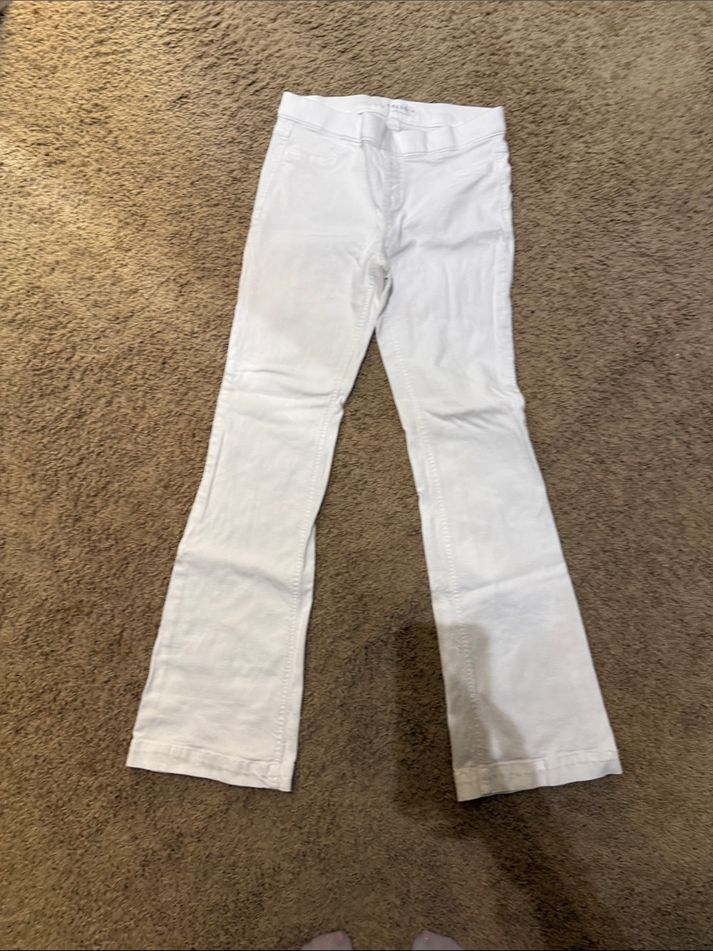 Cello White Flared Pull On Jeans